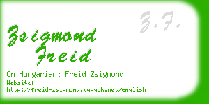 zsigmond freid business card